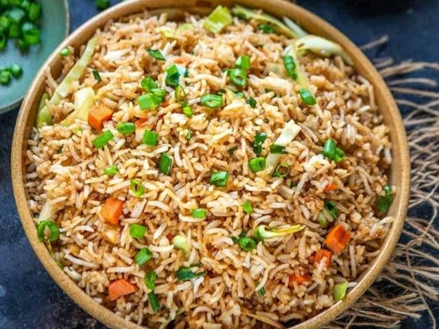 Veg Schezwan Fried Rice.